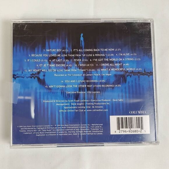 Celine Dion A New Day Live in Las Vegas CD 2004 Columbia Power Ballads Concert - Picture 4 of 4